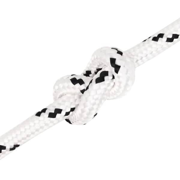 vidaXL Båtlina flätad vit 14 mm x 250 m polyester