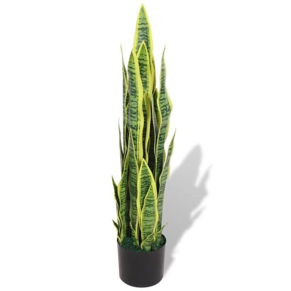 vidaXL Konstväxt Svärmorstunga med kruka 90 cm grön Grön