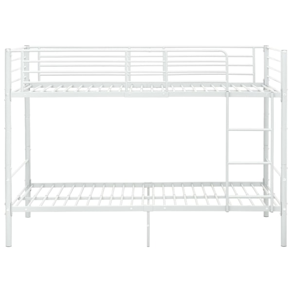 vidaXL Våningssäng vit metall 90x200 cm Vit
