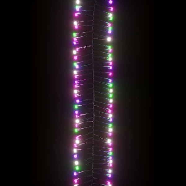 vidaXL Ljusslinga med 3000 LED cluster flerfärgad pastell 23 m PVC Pastel multicolour and dark green