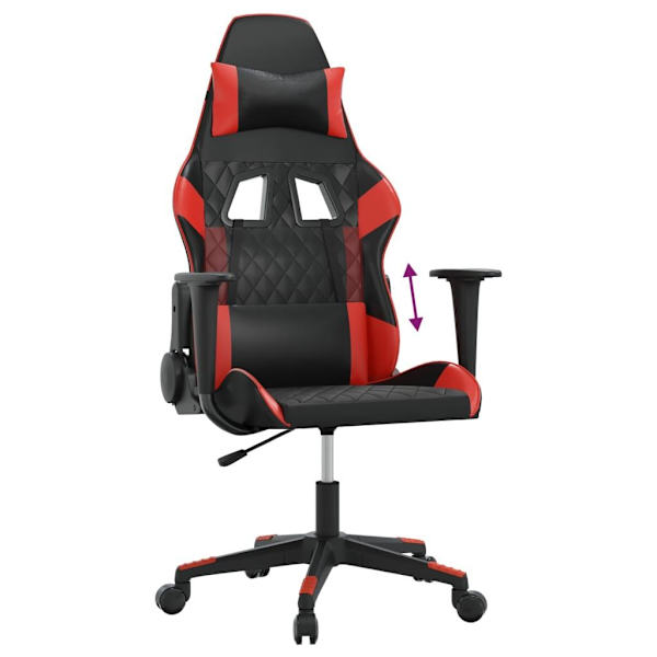 vidaXL Gamingstol svart och röd konstläder Svart