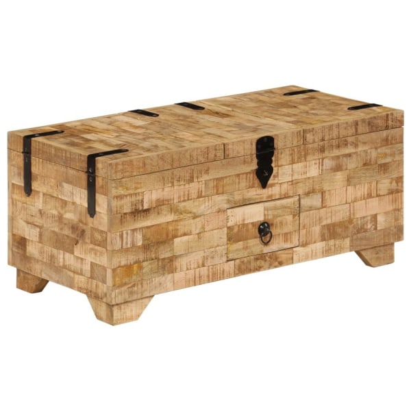 vidaXL Soffbord massivt mangoträ 80x40x35 cm Brun