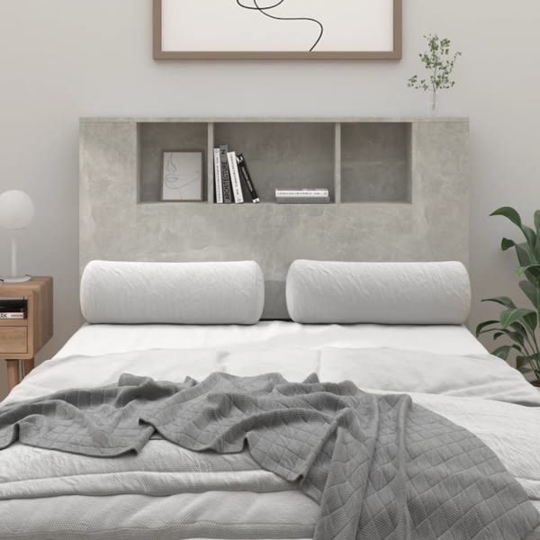 vidaXL Sänggavel med förvaring betonggrå 120x18,5x102,5 cm Grå