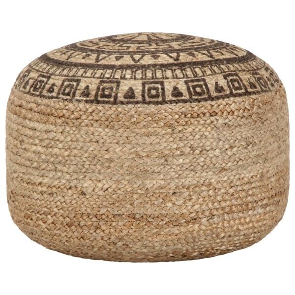 vidaXL Handgjord sittpuff brun 45x30 cm jute Brun