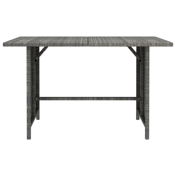 vidaXL Trädgårdsbord grå 110x70x65cm konstrotting grå