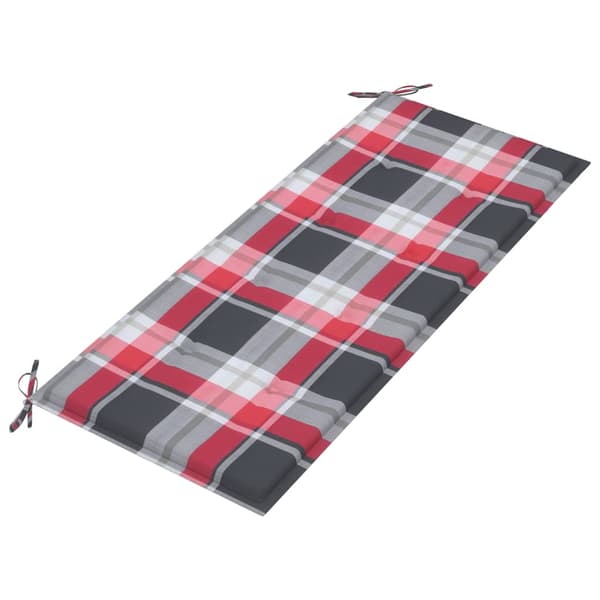 vidaXL Trädgårdsbänk med dyna 120 cm bambu Brun