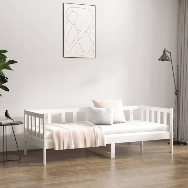 vidaXL Dagbädd utan madrass vit 80x200 cm massiv furu Vit