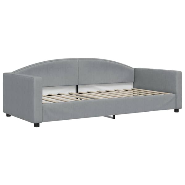 vidaXL Dagbädd utdragbar ljusgrå 90x200 cm tyg Grå