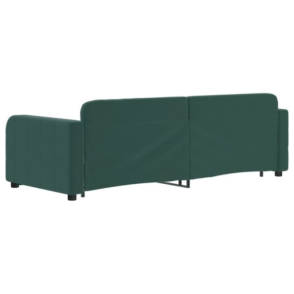 vidaXL Dagbädd utdragbar mörkgrön 80x200 cm sammet Grön
