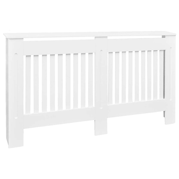 vidaXL Dekorativt elementskydd i MDF 152 cm vit Vit