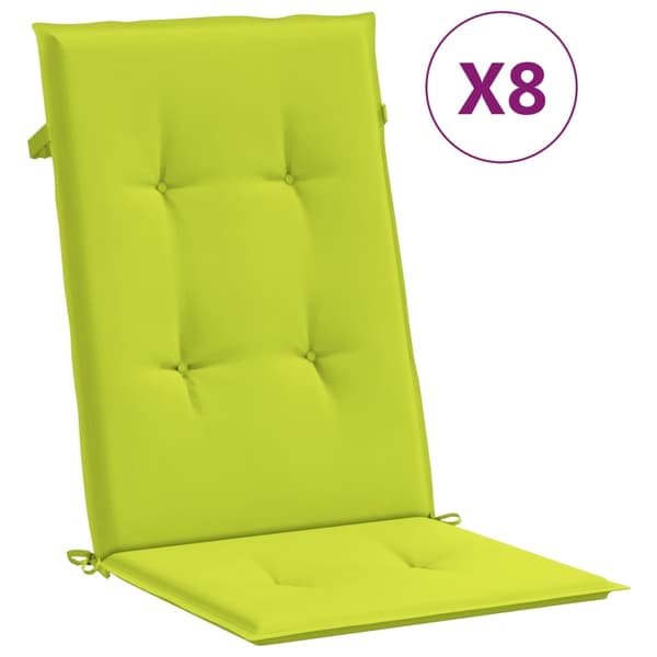 vidaXL Fällbara fåtöljer med dynor, 8 st, massivt trä, teak Brun