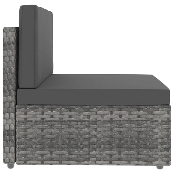 vidaXL Modulsoffa 3-sits konstrotting grå grå