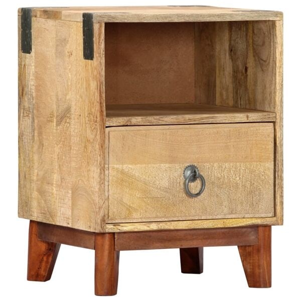 vidaXL Sängbord 40x30x52 cm massivt robust mangoträ Brun