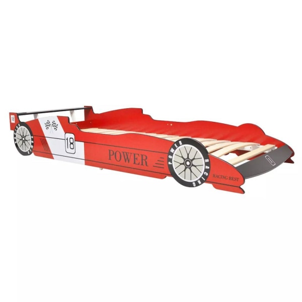 vidaXL Barnsäng racerbil 90x200 cm röd Röd