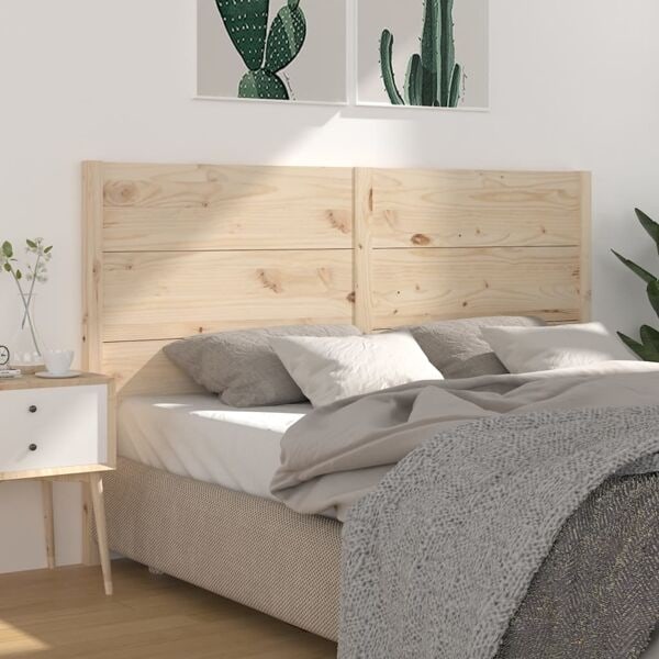 vidaXL Sänggavel 206x4x100 cm massiv furu Brun