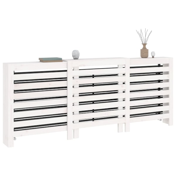 vidaXL Elementskydd vit 210x21x85 cm massiv furu White