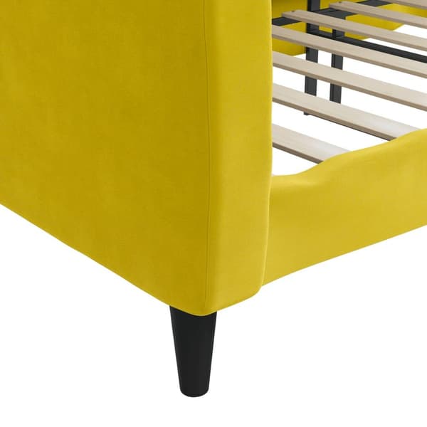 vidaXL Dagbädd gul 100x200 cm sammet Gul