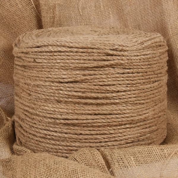 vidaXL Juterep 50 m lång 4 mm tjock Brun