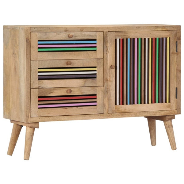 vidaXL Skänk 100x30x75 cm massivt mangoträ Brun