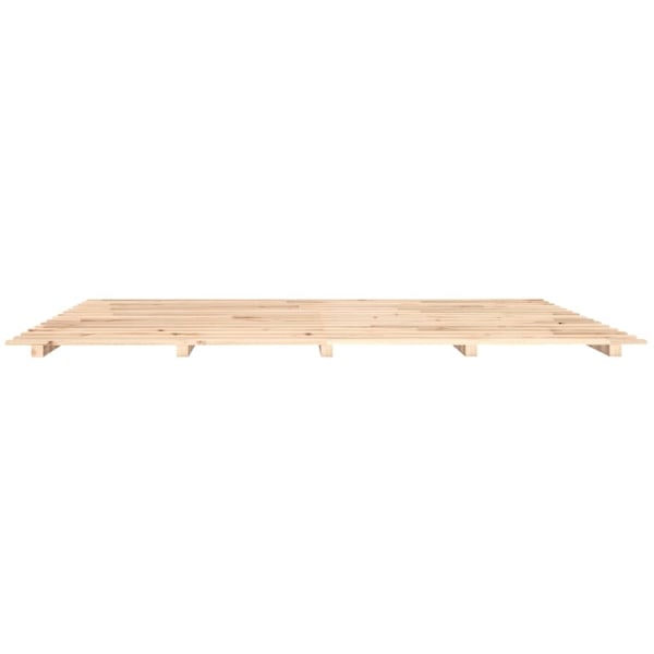 vidaXL Sängram 200x200 cm massiv furu Brun