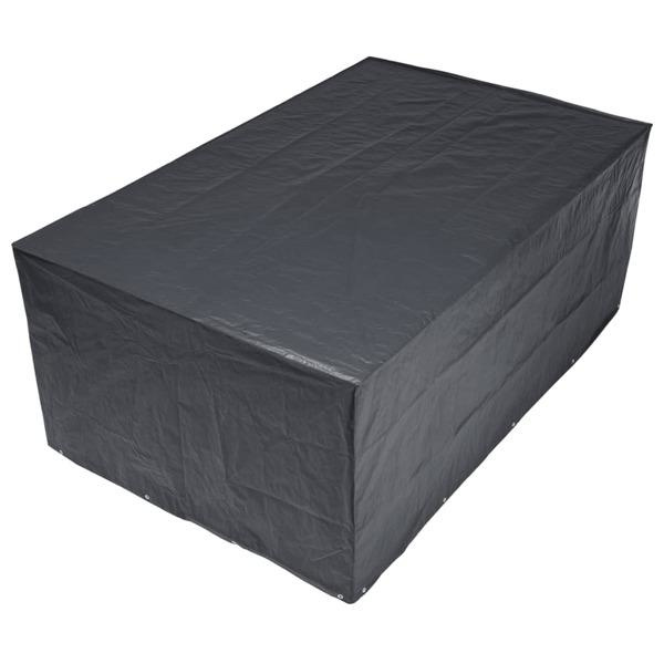 Nature Överdrag för trädgårdsmöbler 90 x 325 205 cm PE mörkgrå Svart