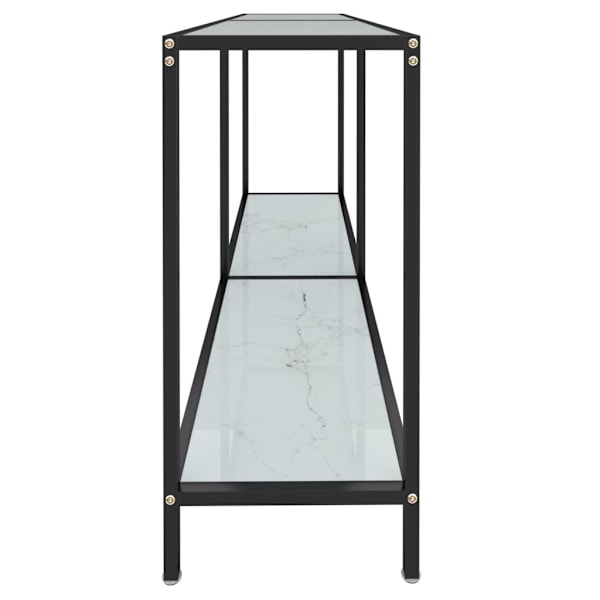 vidaXL Konsolbord vit 140x35x75,5 cm härdat glas Vit