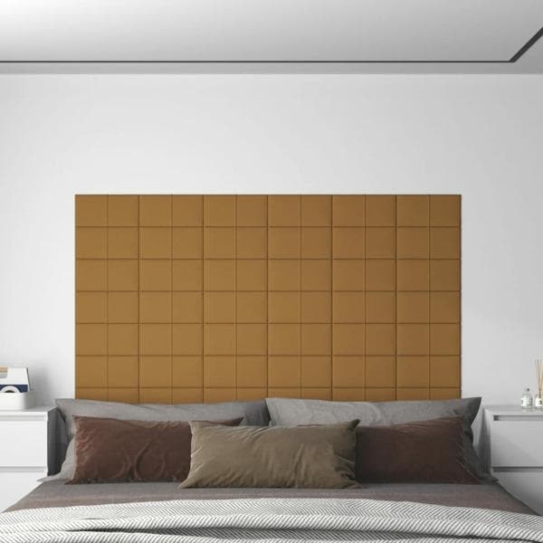 vidaXL Väggpaneler 12 st brun 30x15 cm sammet 0,54 m² Brun
