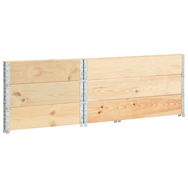vidaXL Pallkrage 3 st 80x120 cm massiv furu Brun