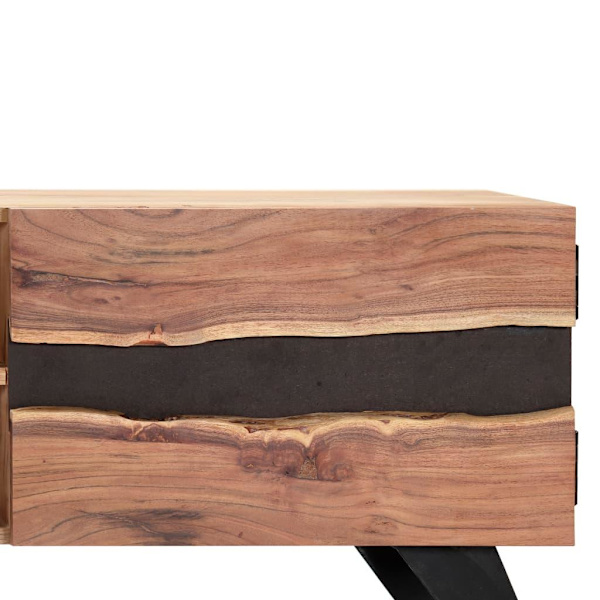 vidaXL TV-bänk 140x30x45 cm massivt akaciaträ Brun