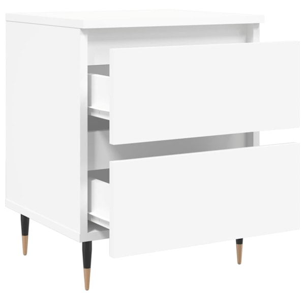 vidaXL Sängbord 2 st vit 40x35x50 cm konstruerat trä Vit