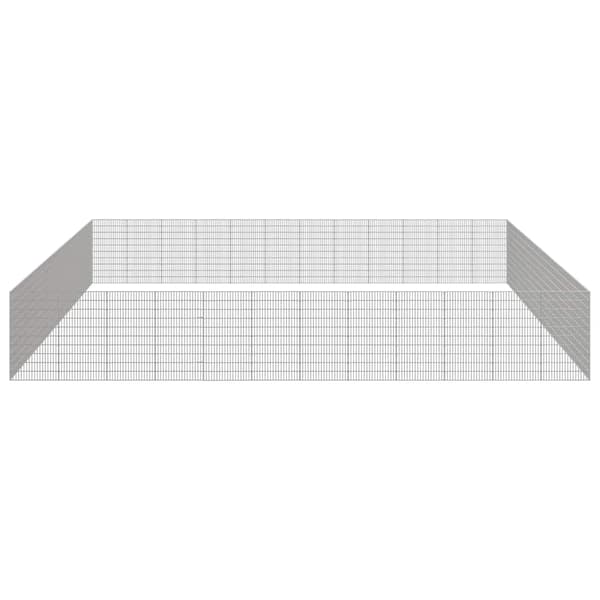 vidaXL Husdjursbur 48-panel 54x100 cm galvaniserat järn Silver