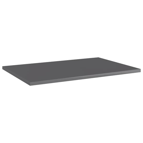 vidaXL Hyllplan 8 st grå högglans 60x40x1,5 cm konstruerat trä grå