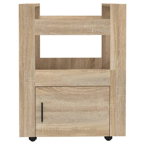 vidaXL Köksvagn sonoma-ek 60x45x80 cm konstruerat trä Brun