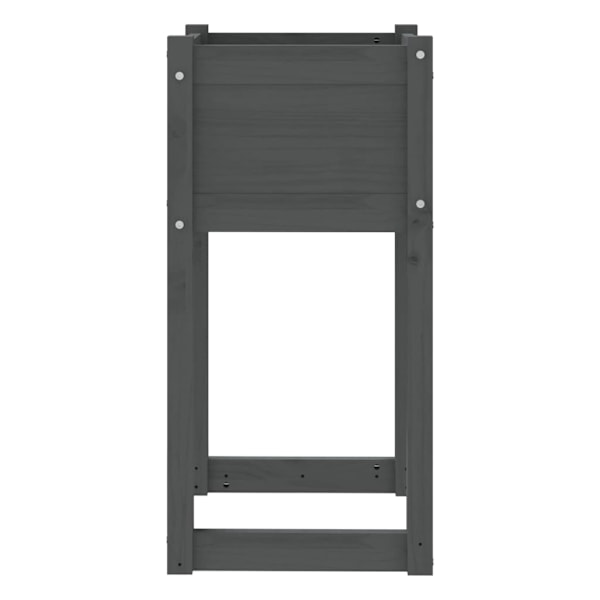 vidaXL Odlingslådor 2 st grå 40x40x81 cm massiv furu Grå