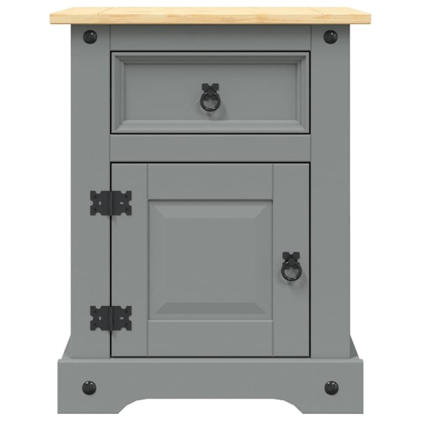 vidaXL Nattduksbord mexikansk Coronastil furu grå 53x39x67 cm grå