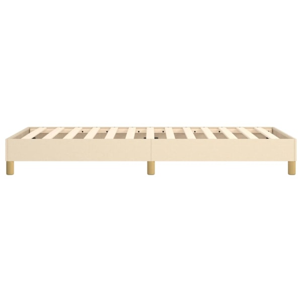 vidaXL Sängram utan madrass gräddvit 90x190 cm tyg Kräm