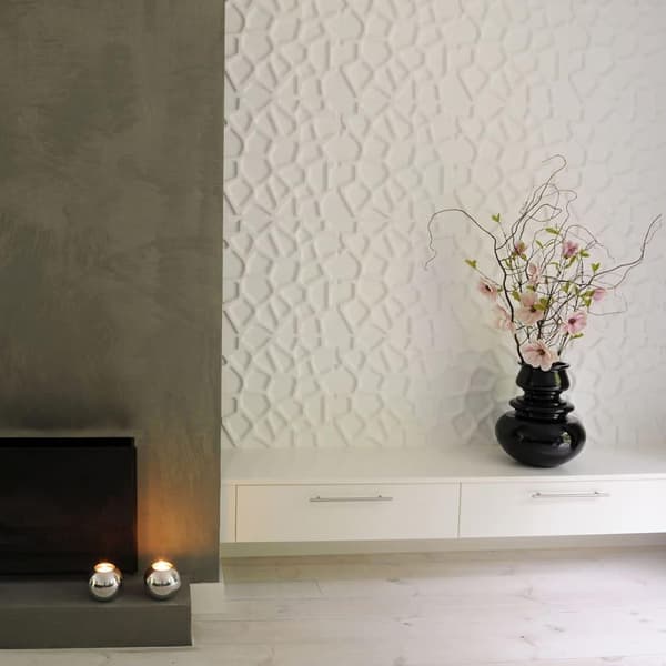 WallArt 3D Väggpaneler 24 st GA-WA01 gaps Vit