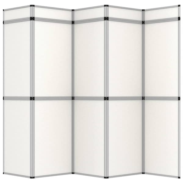 vidaXL Hopfällbar utställningsvägg 15 paneler 302x200 cm vit Vit