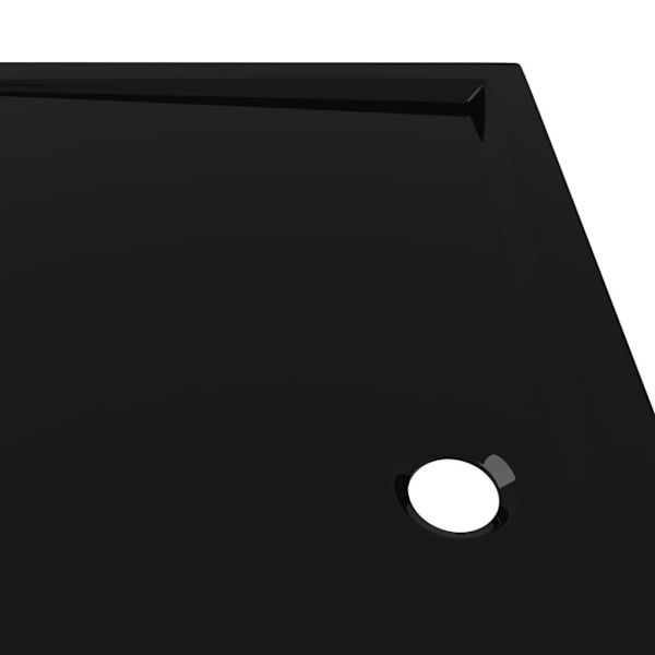 vidaXL Duschkar rektangulärt ABS svart 80x120 cm Svart