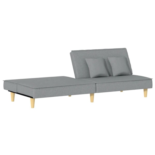 vidaXL Bäddsoffa ljusgrå tyg Grå
