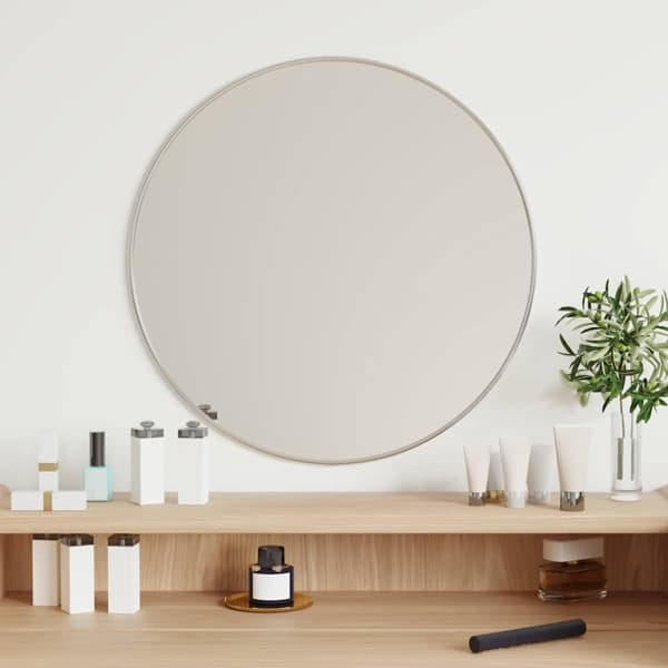 vidaXL Väggspegel silver Ø 50 cm rund Silver
