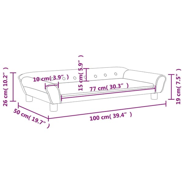 vidaXL Barnsoffa ljusgrå 100x50x26 cm sammet Grå