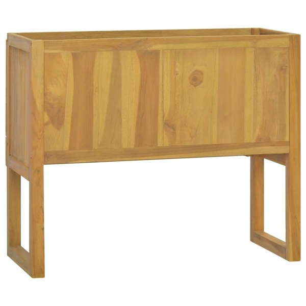 vidaXL Badrumsskåp 90x45x75 cm massivt teakträ Brun