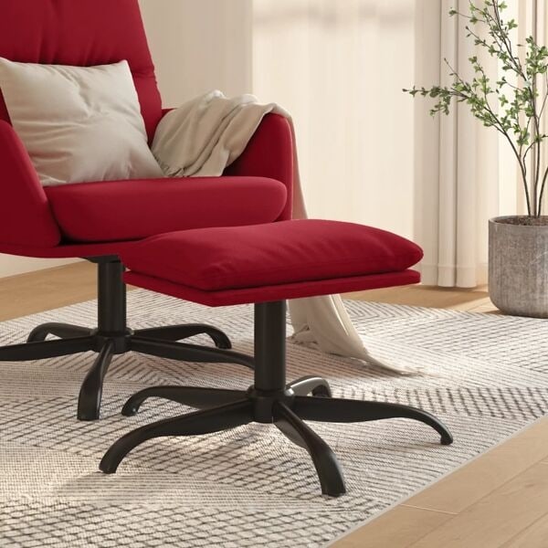 vidaXL Fotpall vinröd 60x60x36 cm sammet Röd