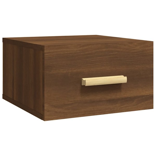 vidaXL Väggmonterat sängbord brun ek 35x35x20 cm Brun