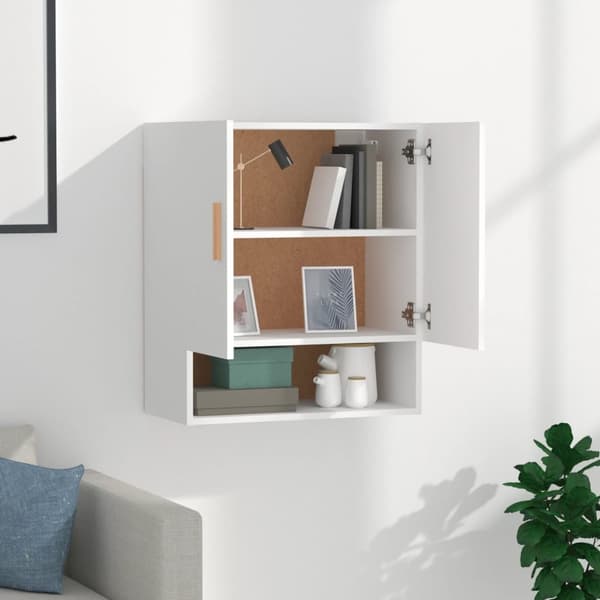 vidaXL Väggskåp vit 60x31x70 cm konstruerat trä Vit