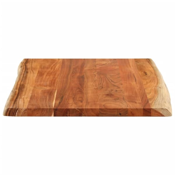 vidaXL Bordsskiva 100x80x2,5 cm rektangulär massiv akacia levande kant Brun