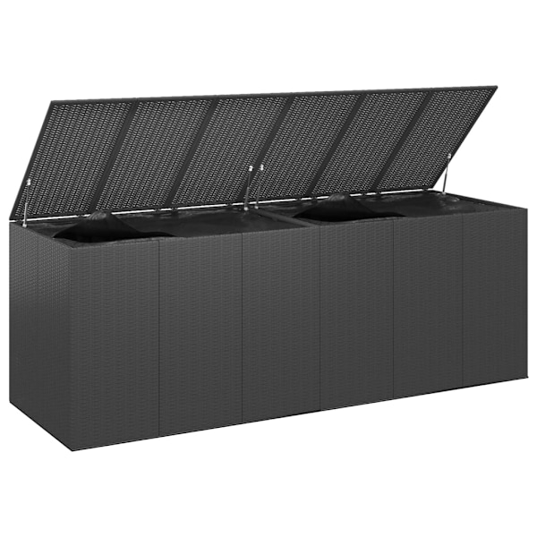 vidaXL Dynbox PE-rotting 291x100,5x104 cm svart Svart