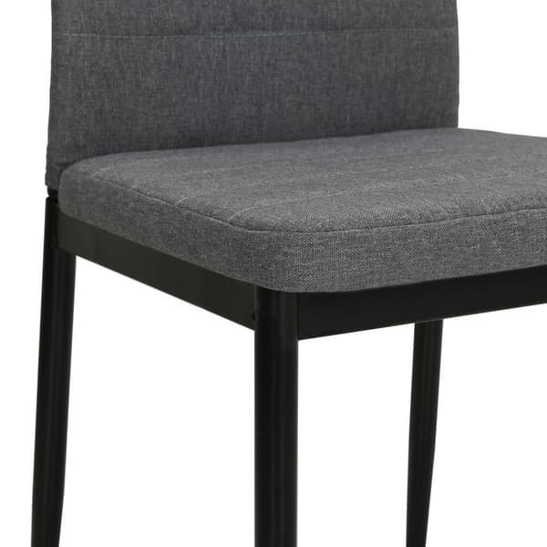 vidaXL Matstolar 6 st ljusgrå tyg grå