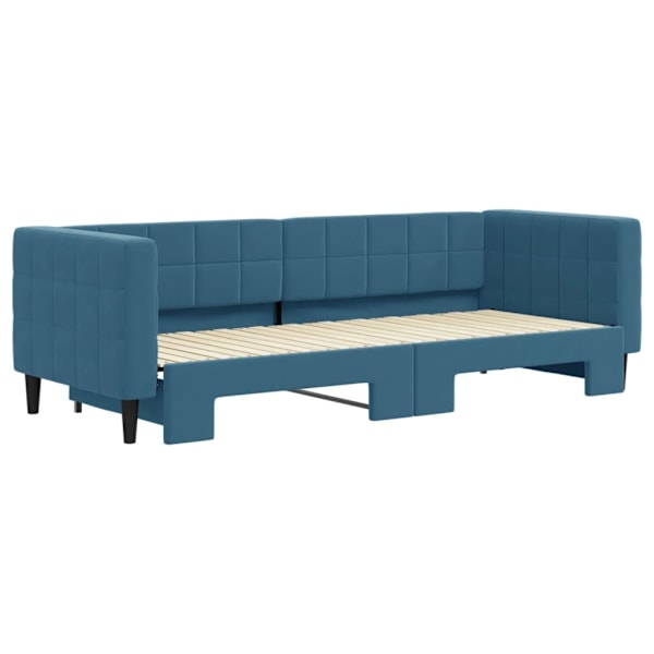 vidaXL Dagbädd utdragbar blå 80x200 cm sammet Blå